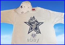 Vintage NFL Lot Sports Tee & Hat EMMITT SMITH Dallas Cowboys Rushing Record