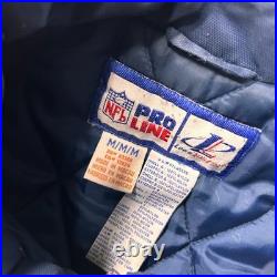 Vintage NFL Pro Line Jacket Mens Medium Blue Dallas Cowboys Football Quilt Lined