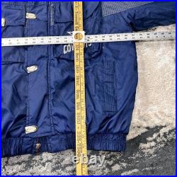 Vintage NFL Pro Line Jacket Mens Medium Blue Dallas Cowboys Football Quilt Lined