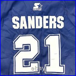 Vintage NFL STARTER Dallas Cowboys Deion Sanders #21 Pullover Jacket Size L vtg Vintage NFL STARTER Dallas Cowboys Deion Sanders #21 Pullover Jacket Size L vtg