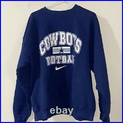 Vintage Nike Dallas Cowboys Football NFL Pro Line Men's L Sweatshirt