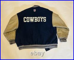 Vintage Nike Embroidered Dallas Cowboys Letterman Jacket Size L