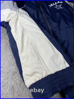 Vintage Nike Pro Line Dallas Cowboys Full Zip Puffer Coat NFL Nike Jacket Sz. L