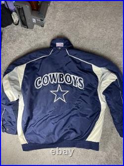 Vintage Nike Pro Line Dallas Cowboys Full Zip Puffer Coat NFL Nike Jacket Sz. L