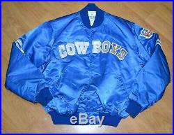 Vintage OG Dallas Cowboys Satin Starter NFL Proline Jacket XL Nice FIRE Blue