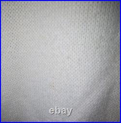 Vintage Off White Dallas Cowboys Wool Blend Sweater See Meas. 80's RARE Knit
