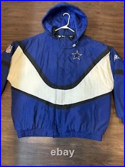 Vintage Pro Line Apex One Dallas Cowboys Winter Jacket With Hood