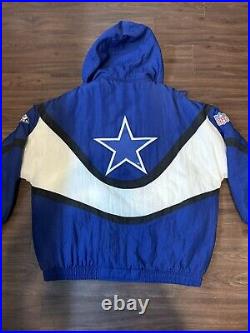 Vintage Pro Line Apex One Dallas Cowboys Winter Jacket With Hood