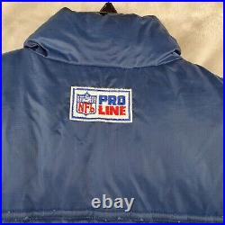 Vintage Pro Line Dallas Cowboys Reversible Down Puffer Vest Jacket Mens Medium