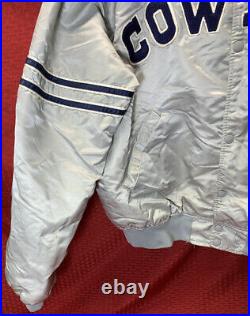 Vintage Pro Line Starter Mens NFL Dallas Cowboys Jacket Sz XL RARE SILVER COLOR