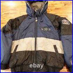 Vintage Pro Player Dallas Cowboys Adult L Puffer Coat Blue Experience Y2k Retro