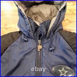 Vintage Pro Player Dallas Cowboys Adult L Puffer Coat Blue Experience Y2k Retro
