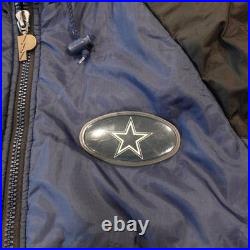 Vintage Pro Player Dallas Cowboys Adult L Puffer Coat Blue Experience Y2k Retro