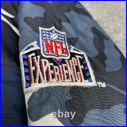 Vintage Pro Player Jacket Mens XL Blue Camo Puffer Dallas Cowboys NFL Experience