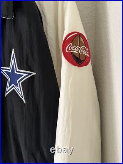 Vintage RARE PROMO Coka Cola 1990s Starter Dallas Cowboys Puffer Jacket Mens XL