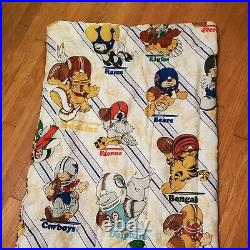 Vintage Rare 80's Huddles Mascot Cartoon NFL Sleeping Bag (66x28)