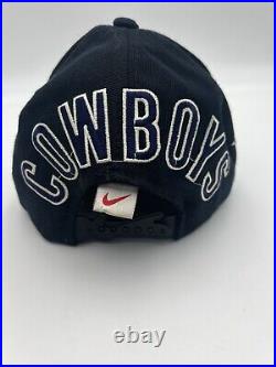 Vintage Rare NIKE Dallas Cowboys NFL Snapback Wool Hat Cap Gray Tag Spell Out