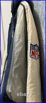 Vintage STARTER Dallas Cowboys Full Zip Jacket Navy Blue XL