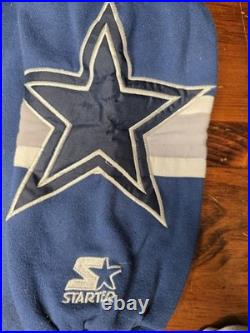 Vintage STARTER Dallas Cowboys Jersey Large 48 Emmitt Smith #22 Blue sweatshirt