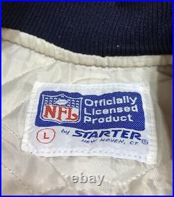 Vintage STARTER NFL Dallas Cowboys 80's 90's Satin Jacket Size Large