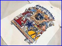 Vintage Salem 1993 NFL Dallas Cowboys Troy Aikman Comic Caricature T-Shirt M USA