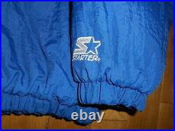 Vintage Starter DALLAS COWBOYS NFL Team Front Pocket Pullover Half Zip JACKET XL