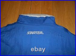 Vintage Starter DALLAS COWBOYS NFL Team Front Pocket Pullover Half Zip JACKET XL
