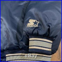 Vintage Starter Dallas Cowboys Button Down Satin Jacket Size XXL Rare Size! 90s
