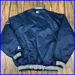 Vintage Starter Dallas Cowboys Button Down Satin Jacket Size XXL Rare Size! 90s