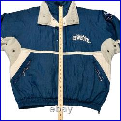 Vintage Starter Dallas Cowboys Puffer Jacket Qtr Zip Mens XL NFL Football 90's