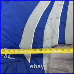 Vintage Starter Dallas Cowboys Quarter Zip Puffer Jacket Large RARE MENS BLUE