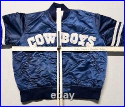 Vintage Starter Dallas Cowboys Satin Button Up Puffer Jacket Made In USA Medium Vintage Starter Dallas Cowboys Satin Button Up Puffer Jacket Made In USA Medium