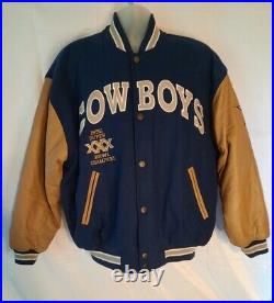 Vintage Starter Dallas Cowboys Super Bowl 30 NFL Football Varsity Jacket Sz L