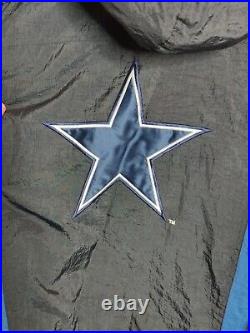 Vintage Starter Jacket Men's XL NFL Dallas Cowboys Pro Line 1/2 Zip Texas 90's