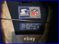 Vintage Starter NFL Dallas Cowboys Anorak Jacket Size XL VTG 1990s Zip Navy