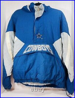 Vintage Starter Proline Dallas Cowboys Pullover Jacket Size XL Front Pouch Nice