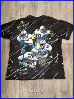 Vintage Starter Rare Dallas cowboys Emmitt Smith Deion Sanders Shirt