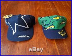 Vintage The Game Big Logo Dallas Cowboys & Notre Dame Snapback Bundle BNWT & USE