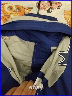 Vintage Triple F. A. T. Goose Down Full Length Dallas Cowboys NFL Puffer Jacket