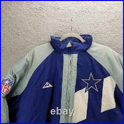 Vintage Troy Aikman Dallas Cowboys Quarterback Club Puffer Jacket Full Zip Large