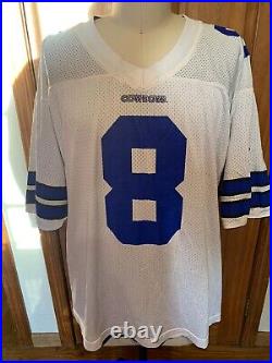 Vintage Troy Aikman Dallas Cowboys Reversible Jersey Size 54 XXL Home & Away NFL