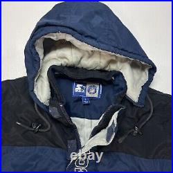 Vintage Y2K Dallas Cowboys Pro Line Starter Puffer Jacket Mens L Hooded Pullover