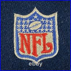 Vintage Y2K Nike Dallas Cowboys Blue Letterman Varsity Jacket Leather Medium NFL