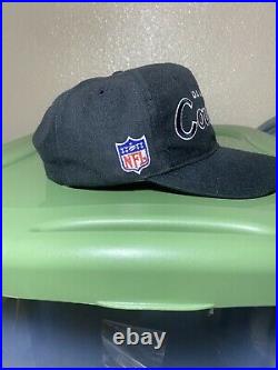 Vntg Dallas Cowboys Sports Specialties Script Black Snapback Hat