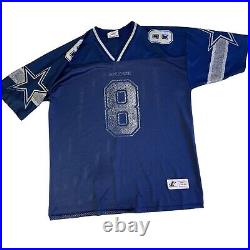 Vtg 80's Logo Athletic Dallas Cowboys Troy AIKMAN 8 Official NFL Football Jersey