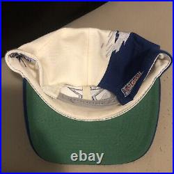 Vtg 90s Logo Athletic Dallas Cowboys Splash Snapback Hat White Dome Great Cond