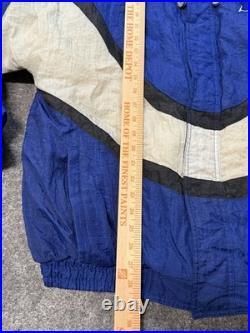 Vtg 90s NFL Pro Line Apex Dallas Cowboys Big Star Zip Jacket M Removable Hood