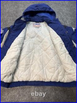 Vtg 90s NFL Pro Line Apex Dallas Cowboys Big Star Zip Jacket M Removable Hood