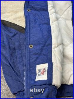 Vtg 90s NFL Pro Line Apex Dallas Cowboys Big Star Zip Jacket M Removable Hood