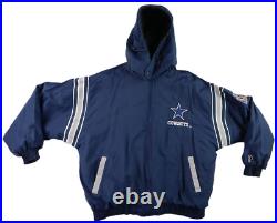 Vtg 90s PRO PLAYER NFL US Men's 2XL Dallas COWBOYS Zip Puffer Jacket Reversible Vtg 90s PRO PLAYER NFL US Men's 2XL Dallas COWBOYS Zip Puffer Jacket Reversible